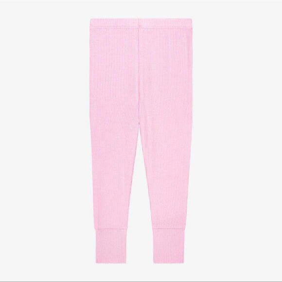 POSH PEANUT PINK RIBBED CLASSIC PJ SET 12/18M - Picture 7 of 9